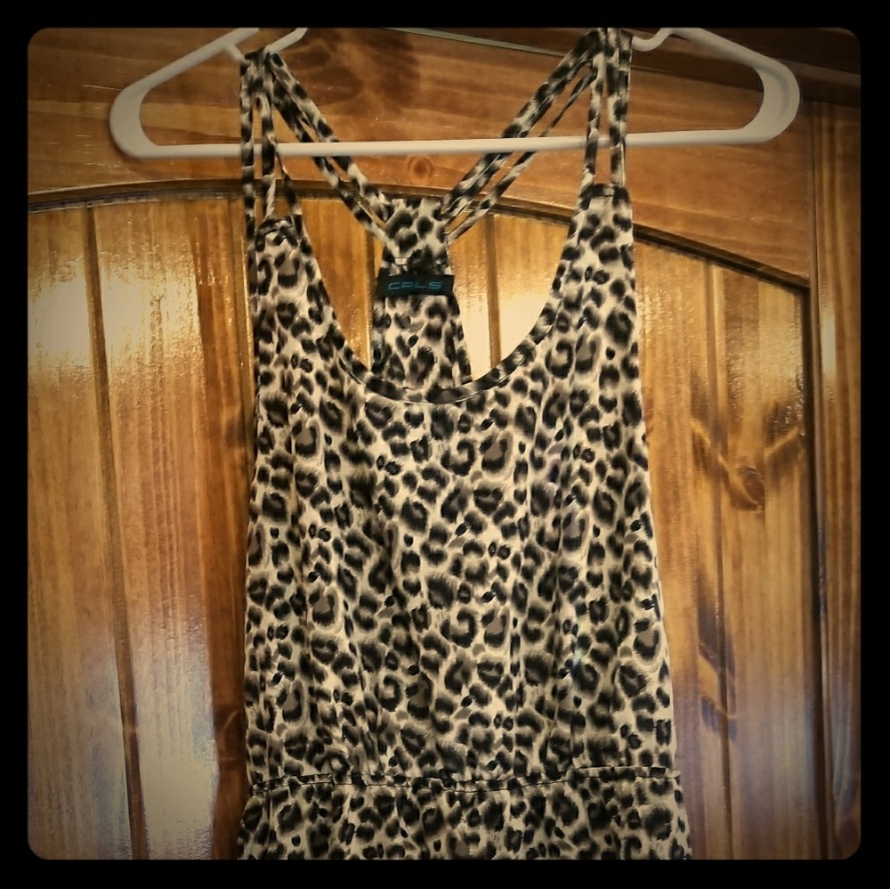 CALS: Leopard Print High-Low Dress